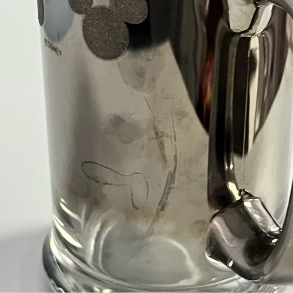 Vintage Disney chrome / mirrored mug / handled beer drinking glass - Picture 5 of 12